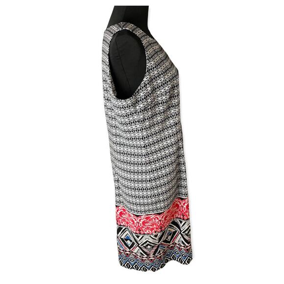 Mario Serrani Sheath Dress Geometric Sleeveless Zip Womens 14 Summer - Picture 3 of 13